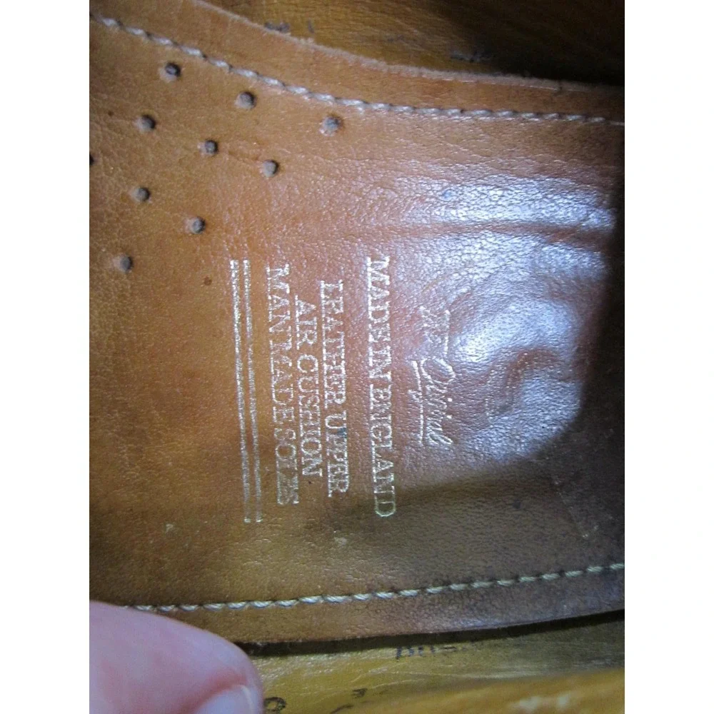 Vtg Dr Martins Monk Strap Shoe Mens Size 8 Brown Made In England Leather
